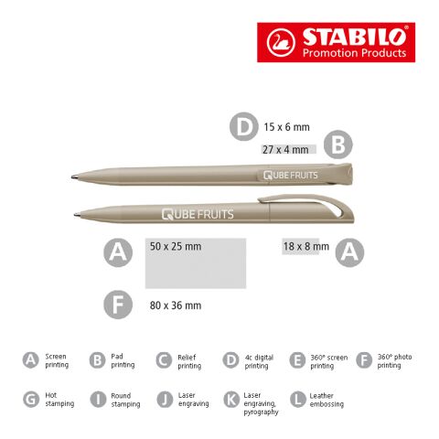 STABILO bright bolígrafo blanco | sin montaje de publicidad | sin montaje de publicidad