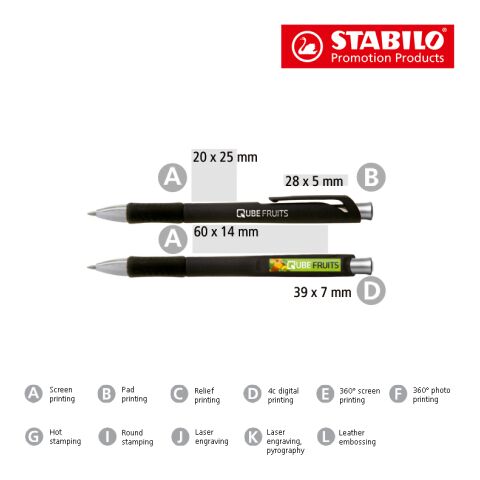 STABILO concept metallic bolígrafo negro | sin montaje de publicidad | sin montaje de publicidad | no disponible