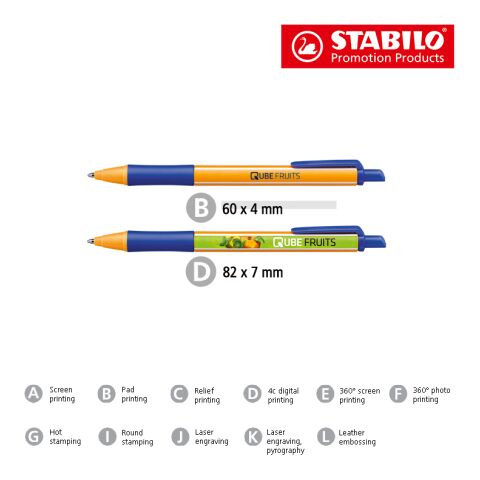 STABILO pointball bolígrafo verde | sin montaje de publicidad