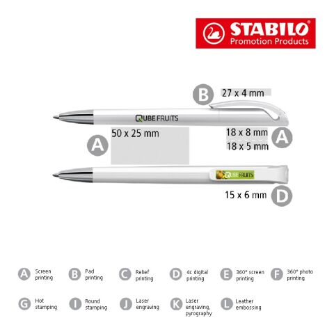 STABILO prime bolígrafo blanco | no disponible | no disponible | sin montaje de publicidad | sin montaje de publicidad