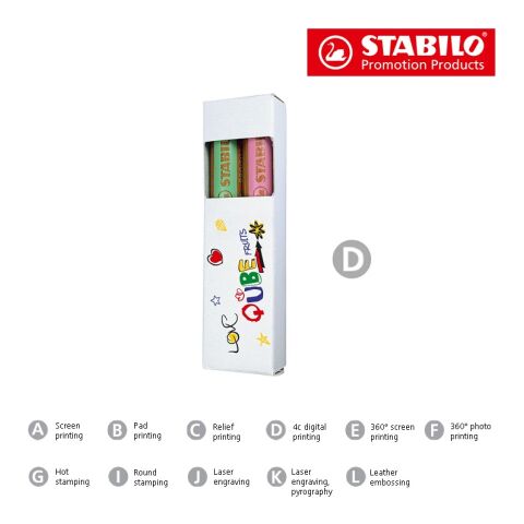 STABILO woody 3 in 1 Estuche de 2 lápices de color sin montaje de publicidad