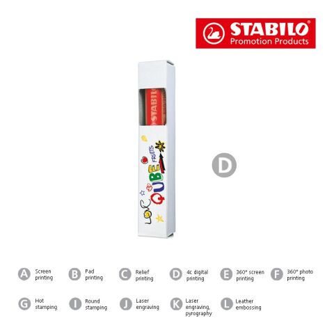 STABILO woody duo Estuche de 1 lápiz de color cuatricromía