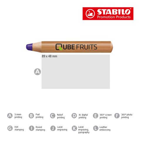 STABILO woody 3 in 1 lápiz de color blanco | sin montaje de publicidad