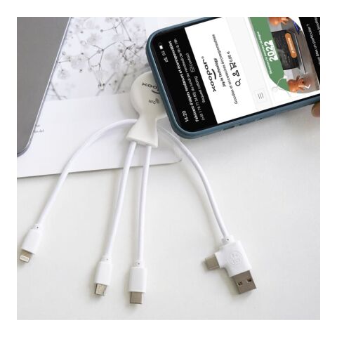 2099 | Xoopar Mr. Bio Smart Charging cable with NFC Blanco | sin montaje de publicidad | no disponible | no disponible | no disponible