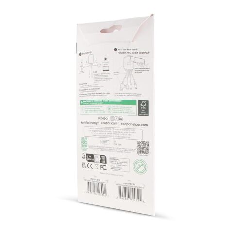 4001 | Xoopar Iné Gamma Charging cable with NFC and 3.000mAh Powerbank negro | sin montaje de publicidad | no disponible | no disponible | no disponible