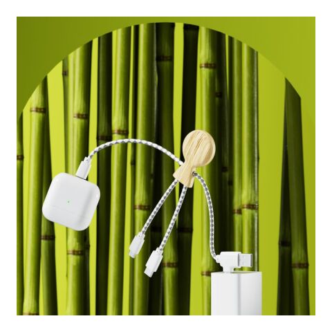 Xoopar Mr. Bio Bamboo Charging Cable Natural | sin montaje de publicidad | no disponible | no disponible | no disponible