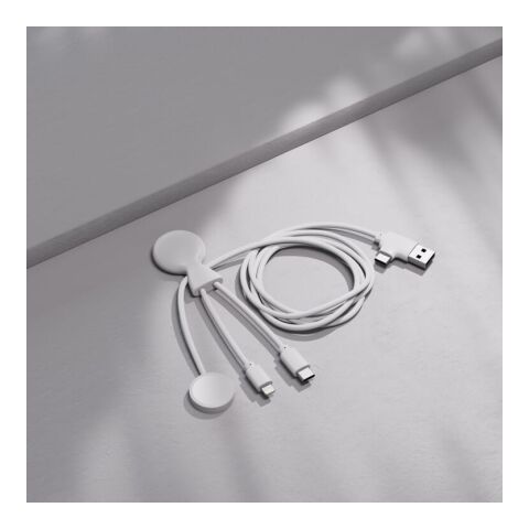 Cable múltiple Xoopar Mr. Bio Long para Apple/Samsung Watch de 1 metro Blanco | sin montaje de publicidad | no disponible | no disponible