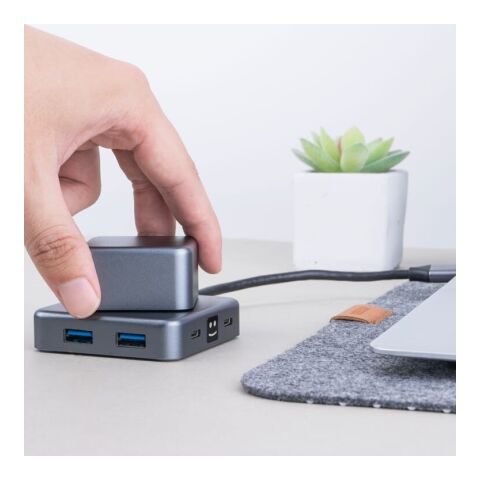 Xoopar GRS Cubbi Hub gris oscuro | sin montaje de publicidad | no disponible | no disponible | no disponible