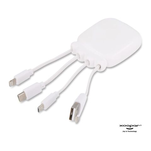 3192 | Xoopar Octopus Gamma 2 Bio Charging cable with 3.000mAh Powerbank Blanco | sin montaje de publicidad | no disponible | no disponible | no disponible