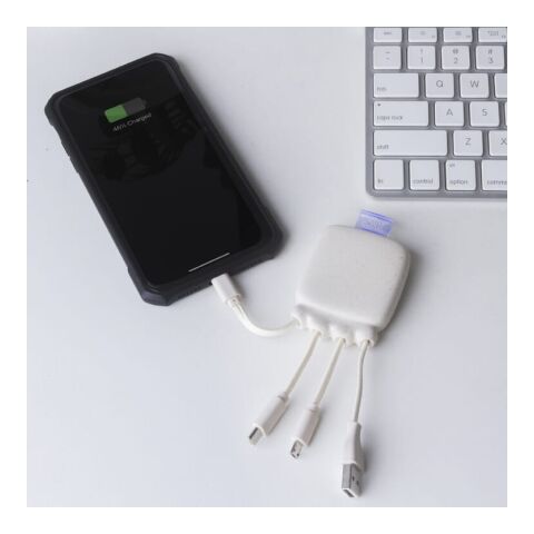 3192 | Xoopar Octopus Gamma 2 Bio Charging cable with 3.000mAh Powerbank Blanco | sin montaje de publicidad | no disponible | no disponible | no disponible