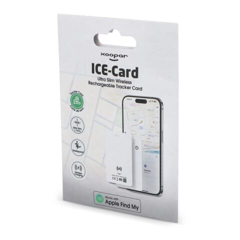 Xoopar ICE-Card Tarjeta de seguimiento ultrafina recargable Blanco
