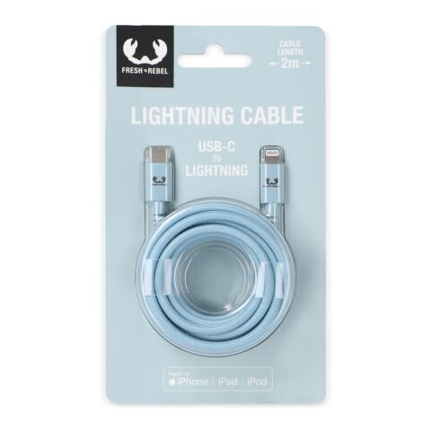 2ULC200 | Fresh &#039;n Rebel Cable USB-C a Apple Lightning 2,0m Azul pastel | sin montaje de publicidad