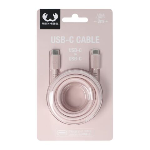 2UCC200 | Cable USB-C a USB-C de 2,0 m de Fresh 'Rebel Rosa pastel | sin montaje de publicidad