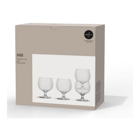 Billi set de 4 copas de vino 350 ml Transparente | sin montaje de publicidad