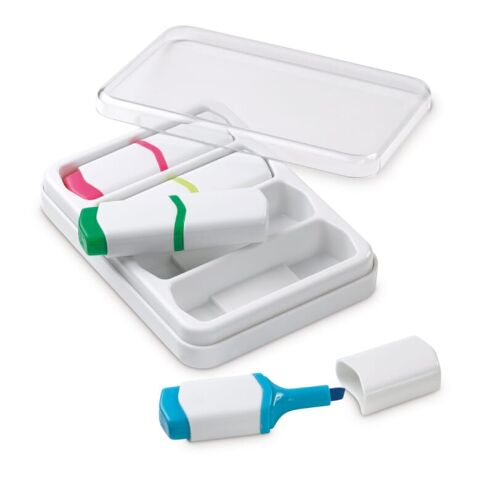 Kit 4 marcadores 75mm Blanco | Tampografía 1 color | marcador de texto rosa en el capuchón | 15 mm x 10 mm | no disponible