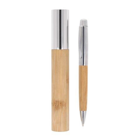 Metallinen kuulakärkikynä bambu putkessa Natural