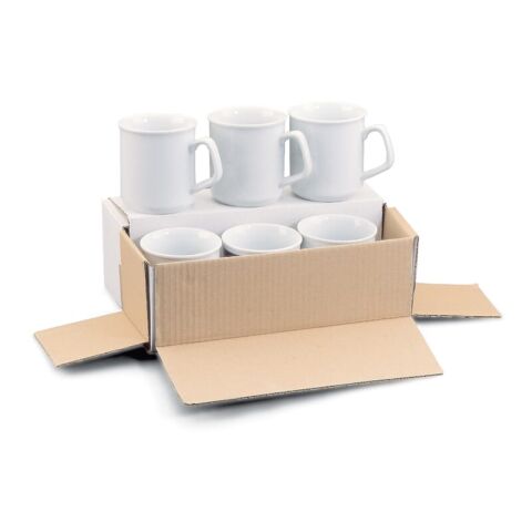 Caja de carton para 6 tazas Arco iris | sin montaje de publicidad