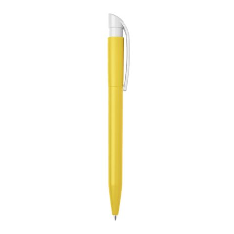 Bolígrafo S45 Bio opaco Amarillo-Blanco | Tampografía 1 color | on the clip | 25 mm x 6 mm | no disponible