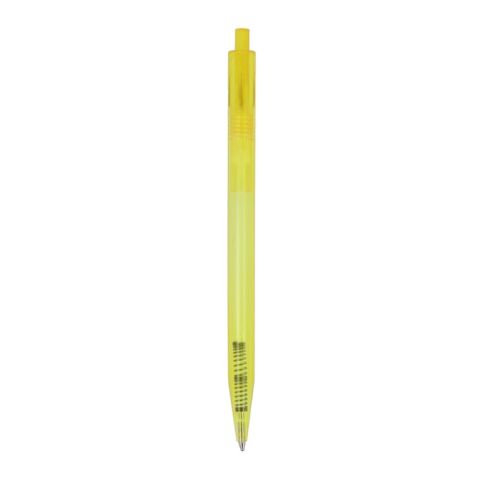 Bolígrafo Kuma transparente Amarillo-Amarillo | Impresión De Pantalla 1 color | 180 grados del clip | 45 mm x 25 mm | no disponible