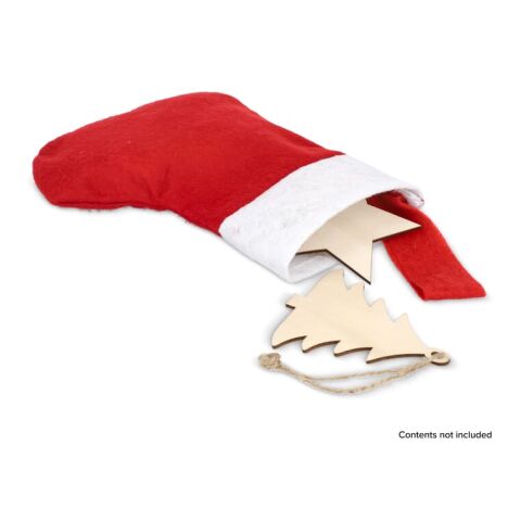 Medias de Navidad de fieltro 24cm Blanco-Rojo / Blanco | sin montaje de publicidad | no disponible | no disponible