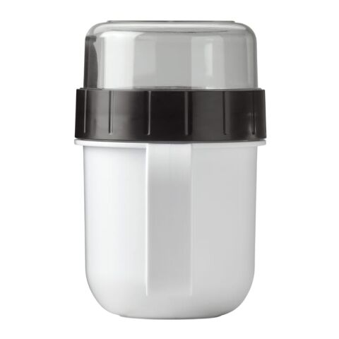 Taza para el almuerzo 520+230ml Blanco | Tampografía 1 color | cara 1 | 30 mm x 40 mm | no disponible