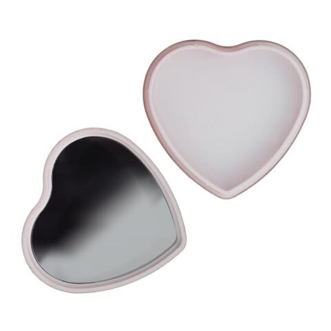 Bálsamo labial metálico plano en forma de corazón Rojo / Blanco
