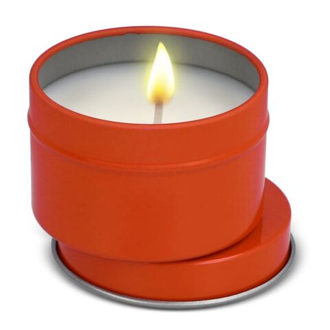 Vela aromática Dhyana a base de plantas en lata reciclada Naranja | sin montaje de publicidad | no disponible | no disponible