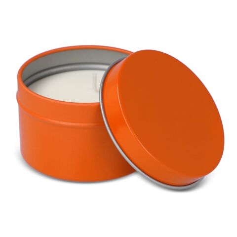 Vela con aroma a plantas Kirtan en lata grande reciclada Naranja | sin montaje de publicidad | no disponible | no disponible