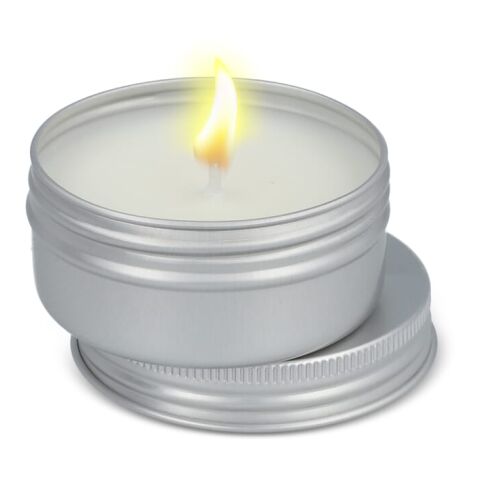 Vela vegetal repelente de citronela en lata reciclada Plata | sin montaje de publicidad | no disponible | no disponible