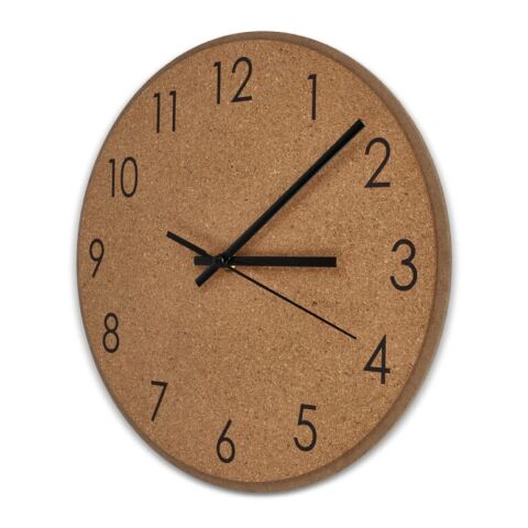 Reloj de pared de corcho Natural | sin montaje de publicidad | no disponible | no disponible