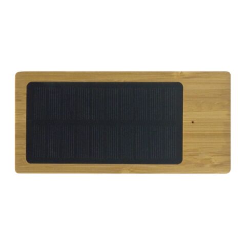 Batería externa de bambú con panel solar de 8000mAh Natural | sin montaje de publicidad | no disponible | no disponible | no disponible