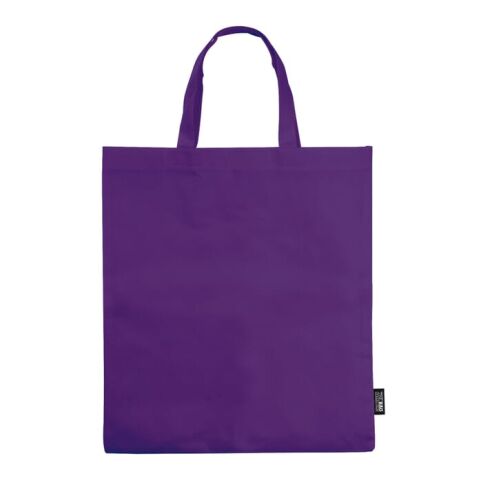 Bolsa Non Woven asas cortas 75g/m² Transparente morada | sin montaje de publicidad | no disponible | no disponible | no disponible