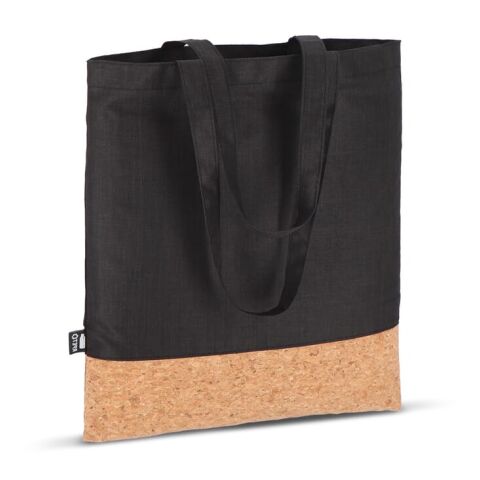 Bolsa de transporte R-PET y corcho 35 x 40cm Negro | sin montaje de publicidad | no disponible | no disponible