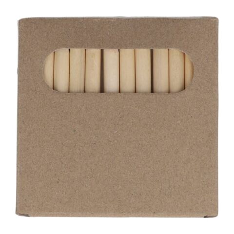 12 lápices de colores en caja kraft Natural | sin montaje de publicidad | no disponible | no disponible