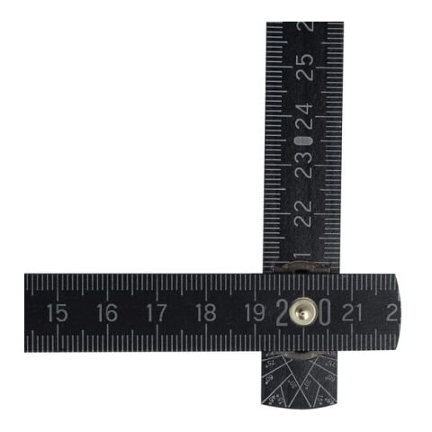 Regla plegable de madera 2m premium pintada Negro