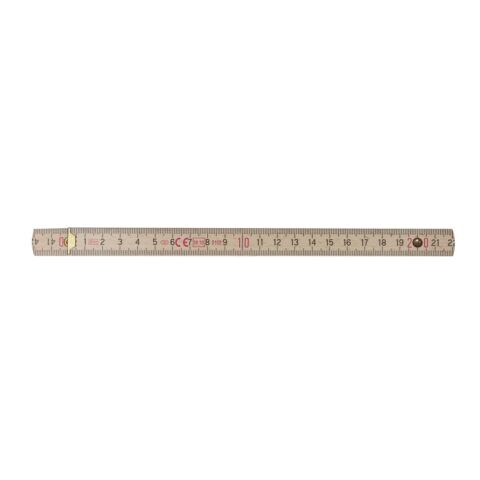Regla plegable de madera 2m premium natural Natural | Tampografía 1 color | cara 2 | 65 mm x 25 mm | no disponible