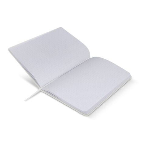 Cuaderno A5 PU con páginas de puntos cuadriculados FSC Blanco | sin montaje de publicidad | no disponible | no disponible