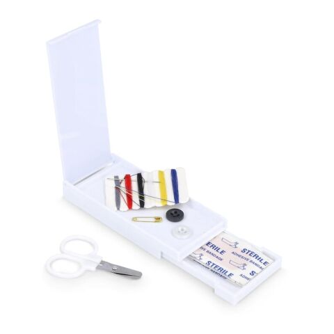 Set de costura y yeso de viaje en caja de PP Blanco | sin montaje de publicidad | no disponible | no disponible