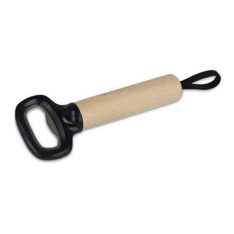 Abrebotellas con mango de madera y correa negro | sin montaje de publicidad | no disponible | no disponible | no disponible