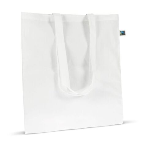 Bolsa Fairtrade larga 140g 38x42 Blanco | sin montaje de publicidad | no disponible | no disponible | no disponible