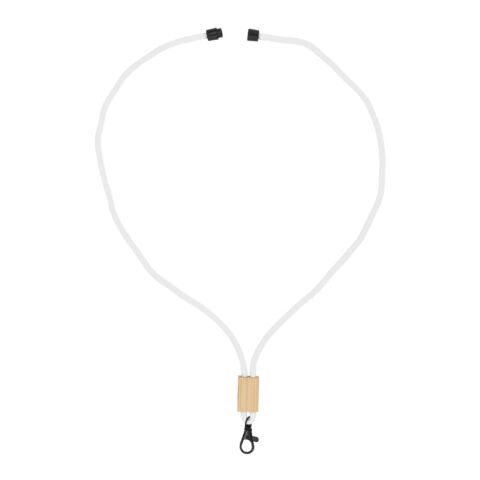 Lanyard Paracord R-PET Blanco | sin montaje de publicidad | no disponible | no disponible