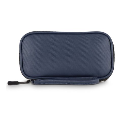 Bolsa organizadora Kyra 210D recubierta de PU rPET 20 x 11,5 x 2 cm Azúl oscuro | sin montaje de publicidad | no disponible | no disponible