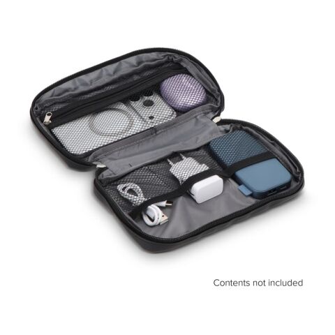 Bolsa organizadora Napa 210D recubierta de rPET PU 22 x 13 x 4 cm Negro intenso | sin montaje de publicidad | no disponible | no disponible