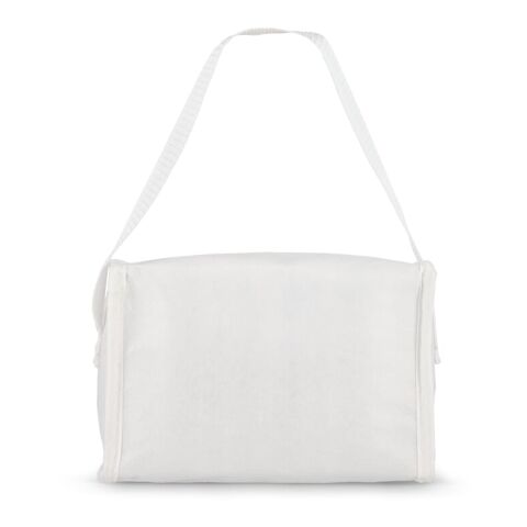 R-PET 6 Bolsa nevera para latas no tejida 20x 13 x 12,5 cm 75 g/m². Blanco | sin montaje de publicidad | no disponible | no disponible