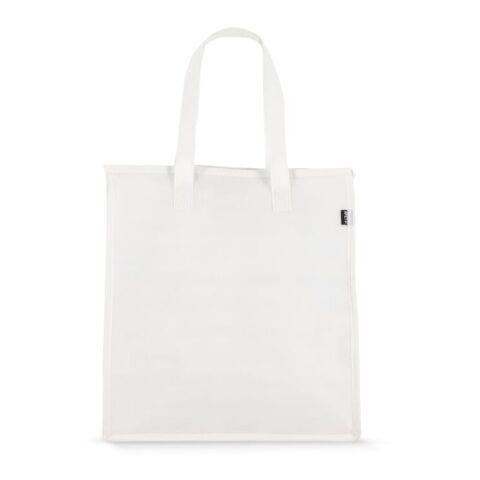 R-PET Bolsa nevera no tejida 33x 25,5 x 37 cm 75 g/m². Blanco
