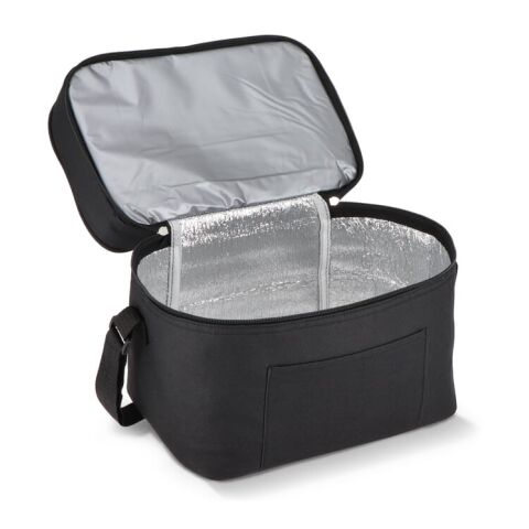 R-PET 600D Bolsa nevera doble compartimento 30 x 20 x 25cm 12L Negro | sin montaje de publicidad | no disponible | no disponible