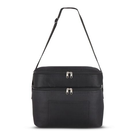 R-PET 600D Bolsa nevera doble compartimento 30 x 20 x 25cm 12L Negro | sin montaje de publicidad | no disponible | no disponible