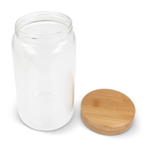 Bidón vidrio y bambú 1200ml Transparente