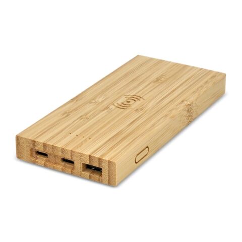 Bamboo Powerbank Wireless Charging 8000mAh Natural | sin montaje de publicidad | no disponible | no disponible