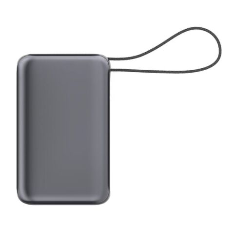Batería externa Nova Laptop de 65 W con cable USB-C integrado, 30 000 mAh gris oscuro | Impresión Digital | top | 45 mm x 85 mm
